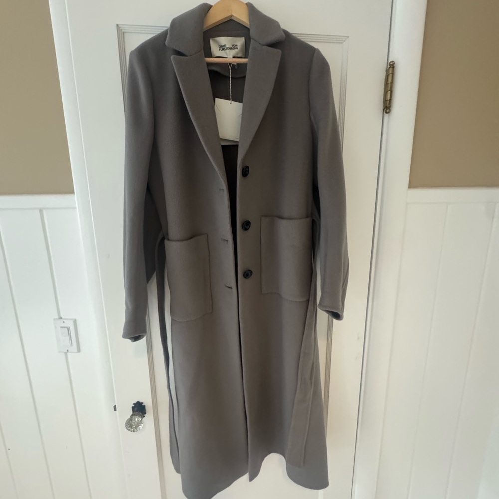 Diane Von Furstenberg NENE Grey Nene Coat